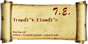 Trepák Elemér névjegykártya