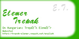 elemer trepak business card